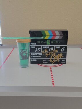 Mortal Kombat 2 Clapper Popcorn Bucket AND Amulet Drinking Cup